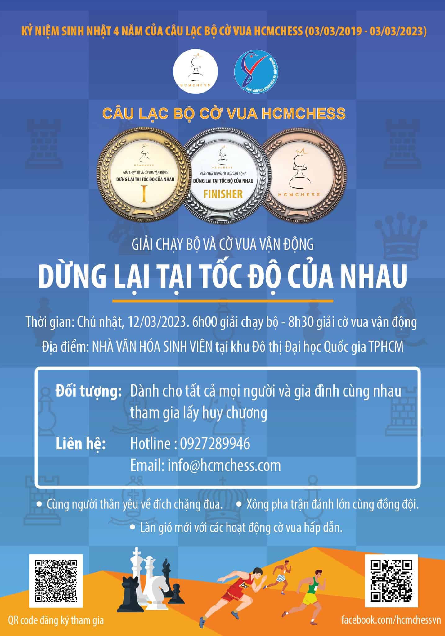 GIẢI CHẠY BỘ VÀ  CỜ VUA VẬN ĐỘNG "DỪNG LẠI TẠI TỐC ĐỘ CỦA NHAU" 1 Image